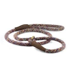 Purple Braided 100% British Wool Dog Slip Lead