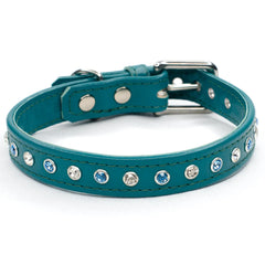 Straight Flush Diamante Dog Collar by Petiquette
