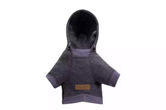 Bowl and Bone Love Graphite Dog Hoodie