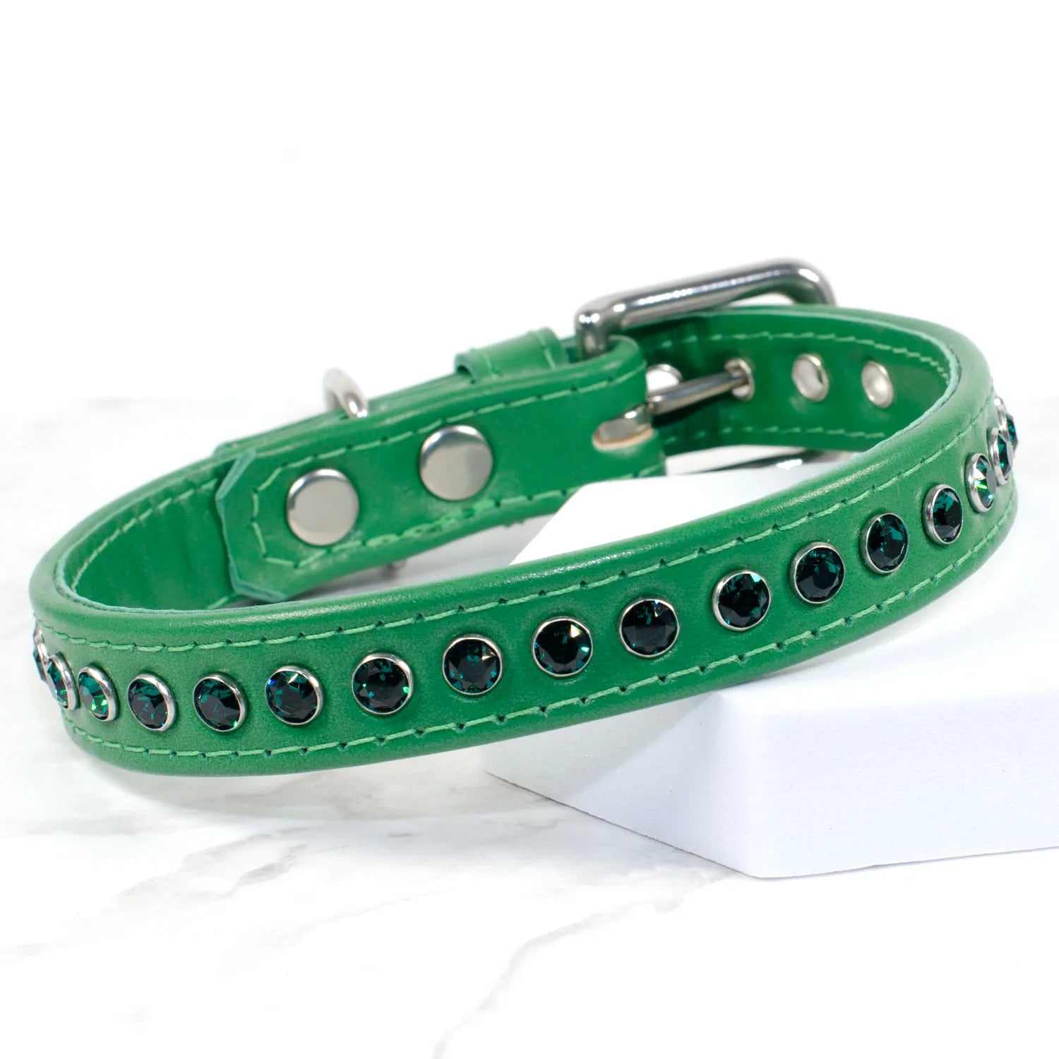 Emerald City Green Swarovski Dog Collar by Petiquette