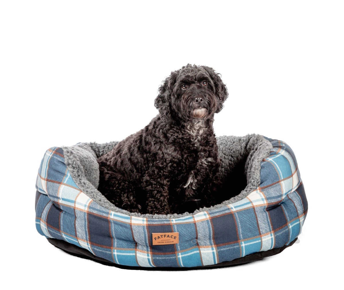 FatFace Fleece Check Deluxe Slumber Dog Bed by Danish Design