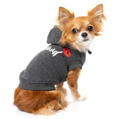 FuzzYard Heartbreaker Dog Hoodie - Grey