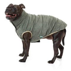 FuzzYard Mosman Corduroy Puffer Dog Jacket - Khaki