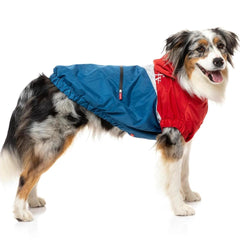 FuzzYard The Seattle Water Resistant Dog Raincoat - Red and Blue