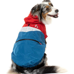 FuzzYard The Seattle Water Resistant Dog Raincoat - Red and Blue