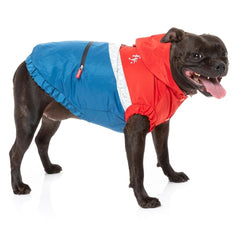 FuzzYard The Seattle Water Resistant Dog Raincoat - Red and Blue