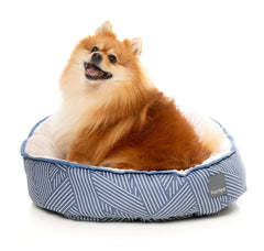 FuzzYard Reversible Dog Bed – Thornbury Aegean Blue