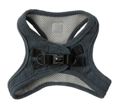 FuzzYard Life Corduroy Step-In Dog Harness In Slate Grey