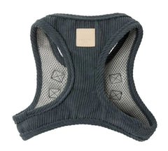 FuzzYard Life Corduroy Step-In Dog Harness In Slate Grey