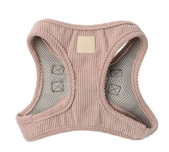 FuzzYard Life Corduroy Step-In Dog Harness In Soft Blush