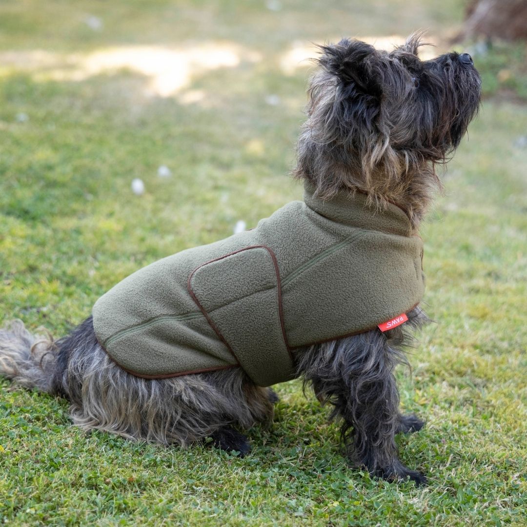 Green Fleece Dog Coat by House of Paws