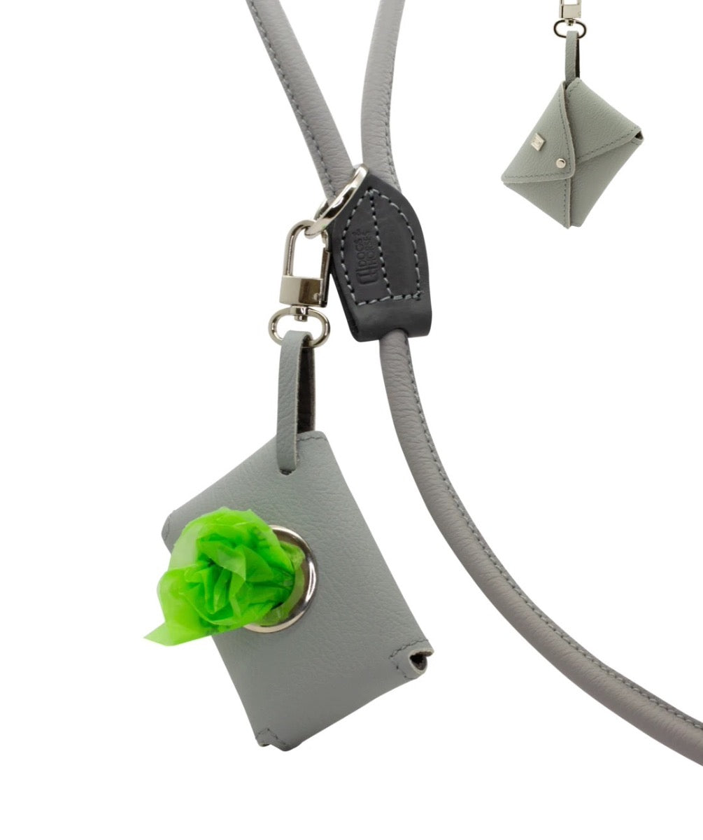 Grey D&H PooSh - Leather Poo Bag Dispenser | Dogs and Horses