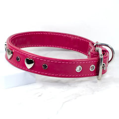Chrome Heart Studded Rhinestone Dog Collar by Petiquette