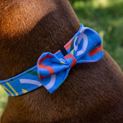 Dancing Leaves Dog Bow Tie by Hiro And Wolf