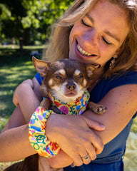 Psychedelic Garden Dog Bandana by Hiro and Wolf