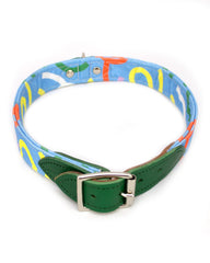 Dancing Leaves Dog Collar by Hiro & Wolf