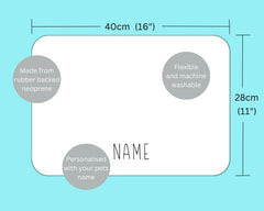 Personalised  Pet Bowl Placemat