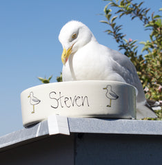 Personalised Seagull Stamp Dog Bowls | Personalised Dog Bowls