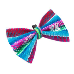 Hiro And Wolf Inca Blue Dog Bow Tie