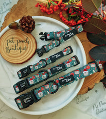 Jolly Bear Christmas Dog Collar