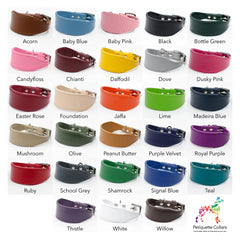 Petiquette Designer Whippet Collar Leather Colours