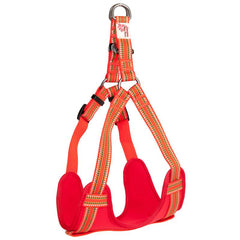 Orange Padded Reflective Dog Harness | Long Paws