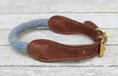 Blue Tweed 100% British Wool Dog Collar