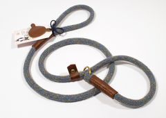 Blue Tweed 100% British Wool Dog Slip Lead