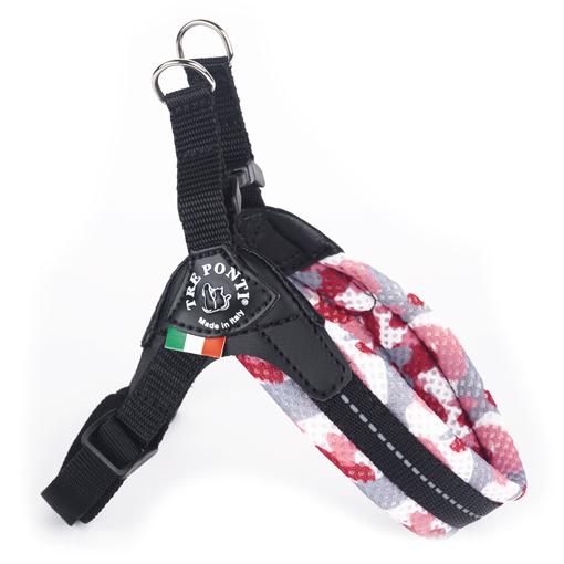 Tre Ponti Easy Fit Pink Camo Mesh Dog Harness with Adjustable Girth