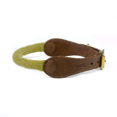 Mustard Tweed 100% British Wool Dog Collar