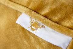 Mustard Velvet Square Dog Bed by House of Paws