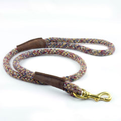 Purple Multi Braided 100% British Wool Dog Trigger Lead