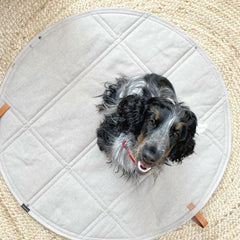 Okka Travel Dog Mat In Beige by Labbvenn
