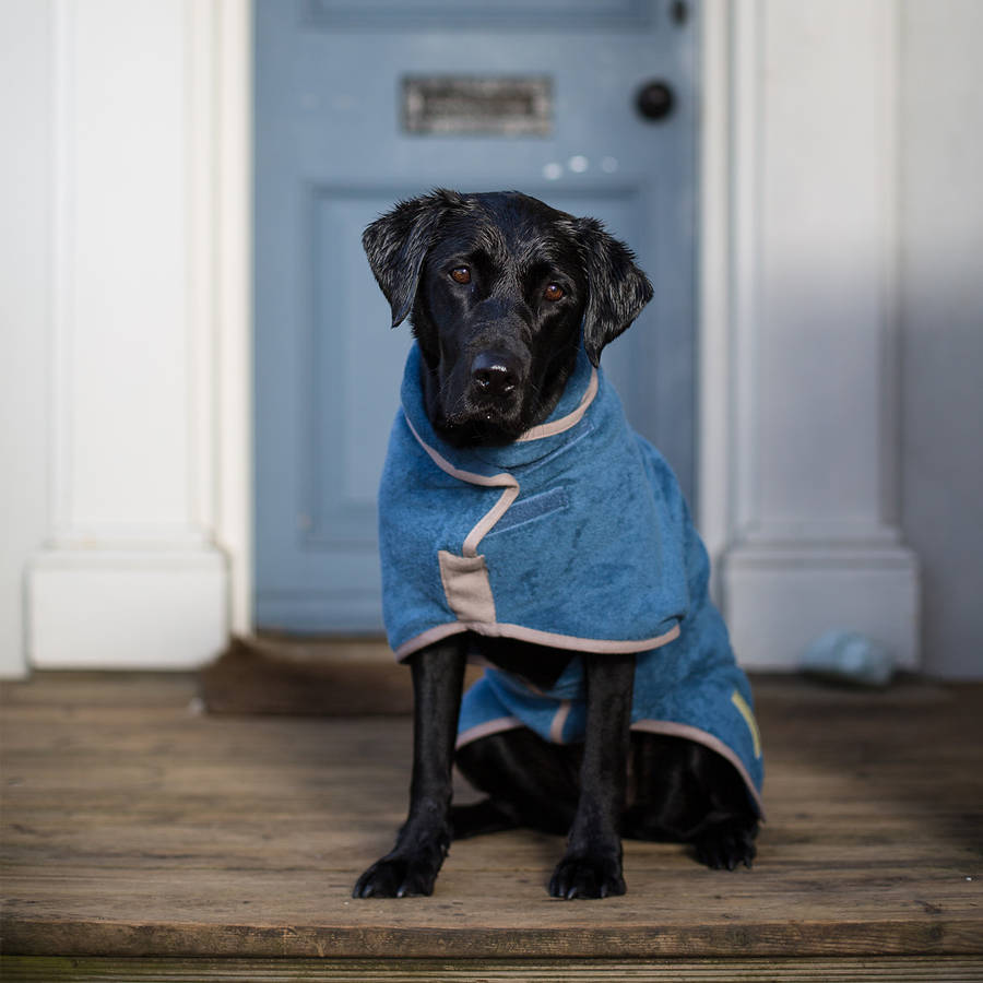 Ruff And Tumble Dog Drying Coat Sandringham Blue