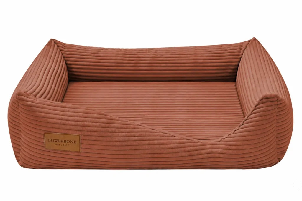 Orthopaedic Corduroy Dog Bed DECO – Brick