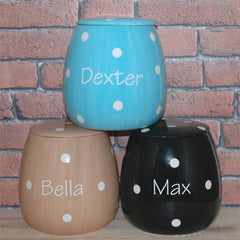 Personalised Ceramic Polka Dots Treat Jars