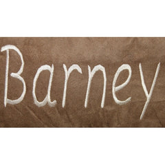 Personalised Cookie Dough Brown Fleece Cradle Dog Bed