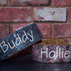 Personalised Granite Design Dog Bowls