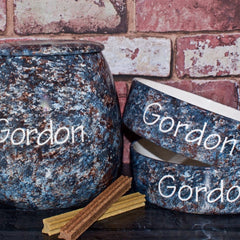 Personalised Granite Design Dog Bowls & Treat Jar Set