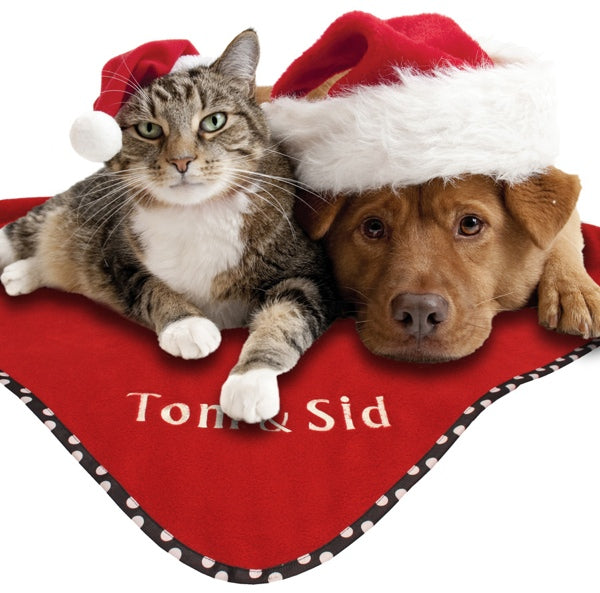 Luxury Personalised Christmas Pet Blankets