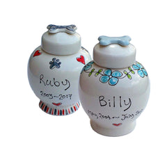 Classic Round Personalised Dog Urn