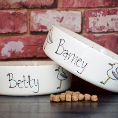 Personalised Seagull Stamp Dog Bowls | Personalised Dog Bowls