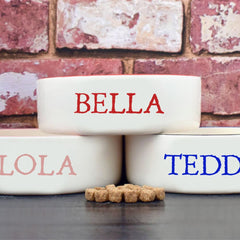 Personalised Stamp Dog Bowls