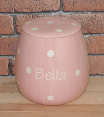 Personalised Ceramic Polka Dots Treat Jars