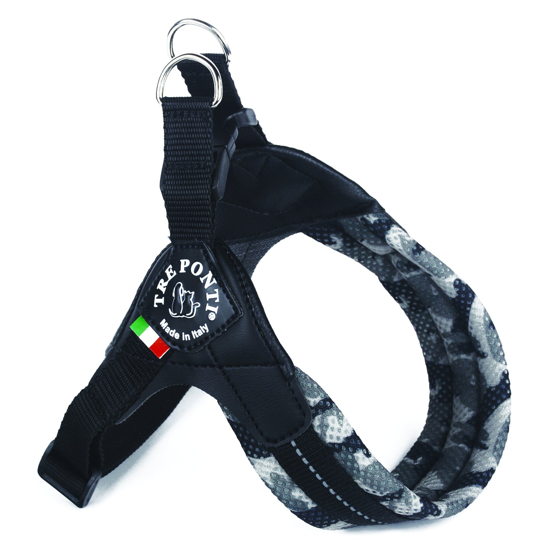 Tre Ponti Easy Fit Grey Camo Mesh Dog Harness with Adjustable Girth