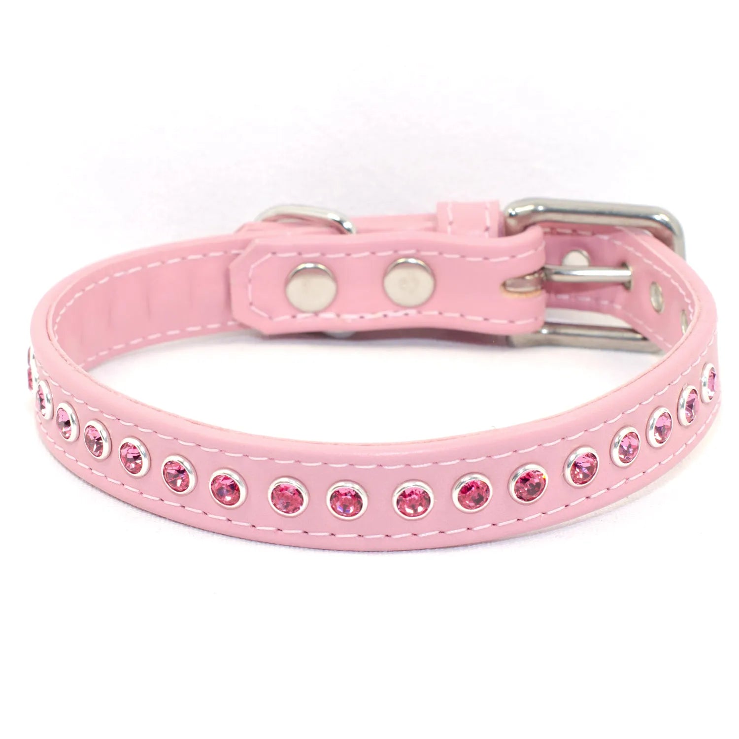 Pretty in Pink Swarovski Dog Collar by Petiquette
