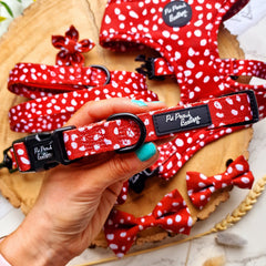 Poppy Toadstool Polka Dog Collar