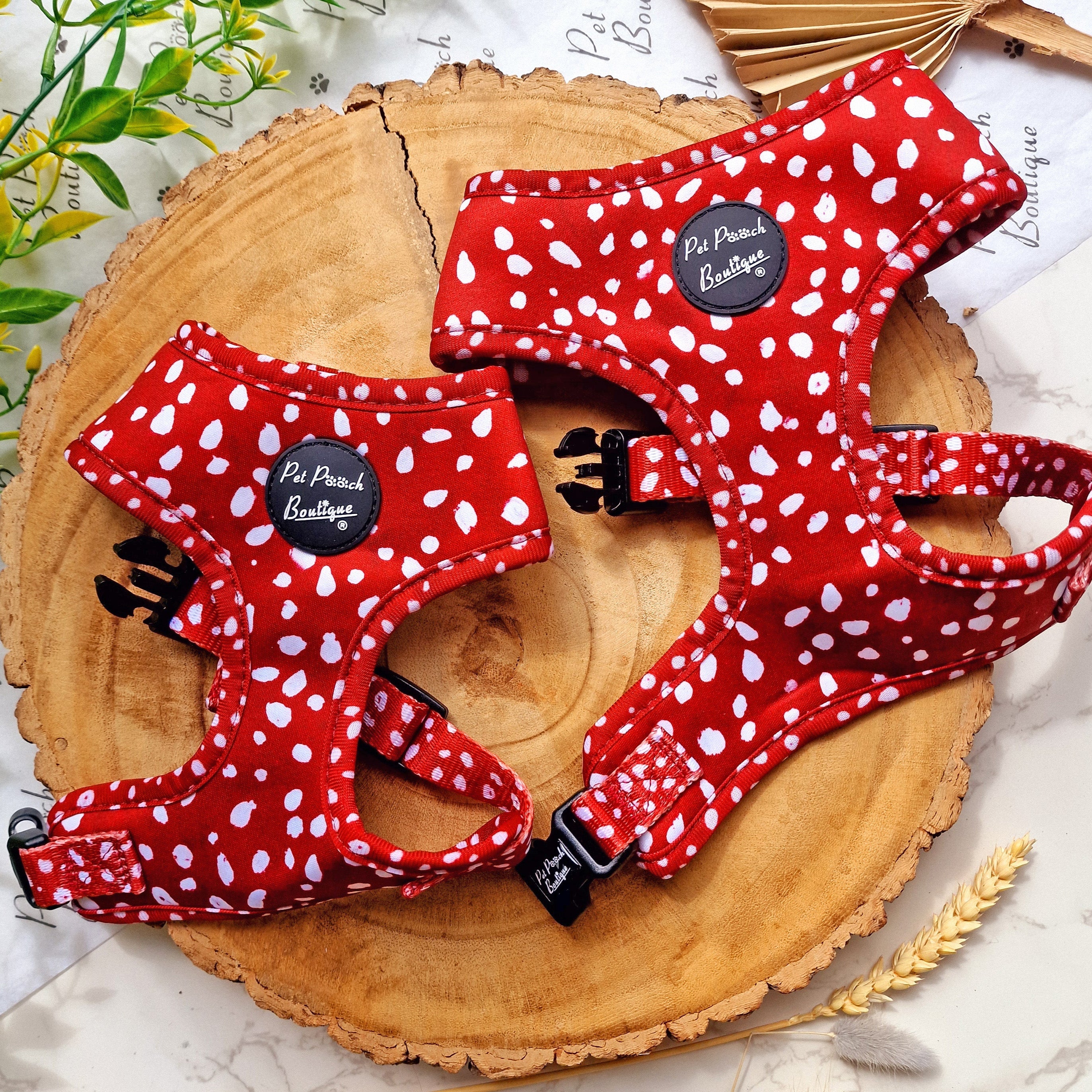 Poppy Toadstool Polka Dog Harness