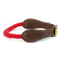Red 100% British Wool Dog Collar
