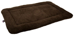 Rectangular Dog Crate Cushion Pads by Pets and Leisure Brown Fleece